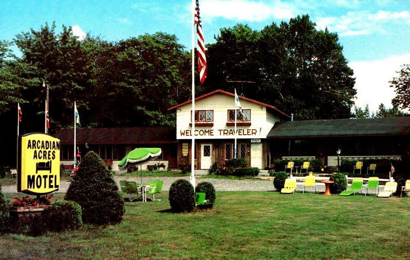 Arcadian Acres Motel (Arcadian Inn) - Vintage Postcard